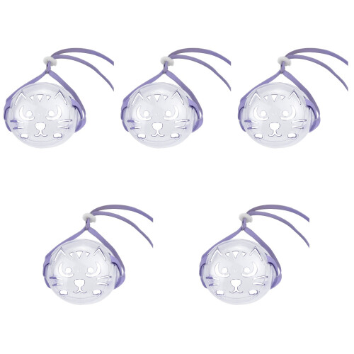 5Pièces Muselière Pratique Violette Pour Chat Usage Domestique