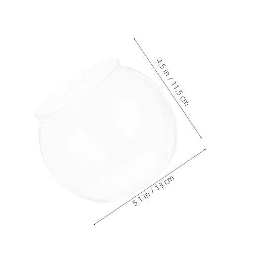 2Pcs Transparent Plastic Fish Bowls Small Portable Decorative Tanks 2