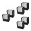 6Pcs Foldable Black Hat Box with Clear Window for Travel and Storage 9