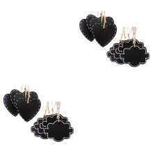 40Pièces Ardoises Mini Suspendues Noires Table Mariage Artisanat