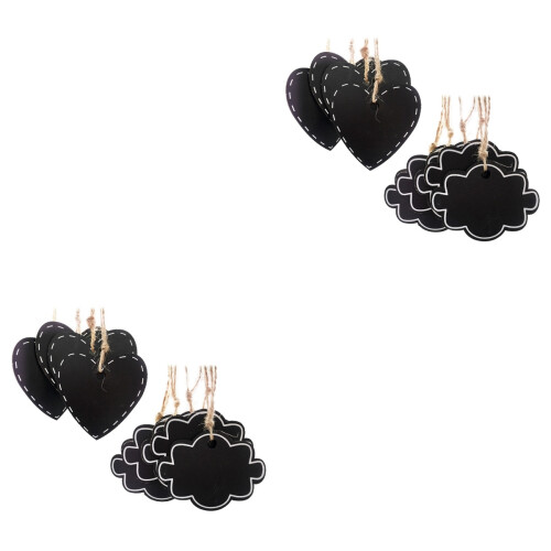 40Pièces Ardoises Mini Suspendues Noires Table Mariage Artisanat