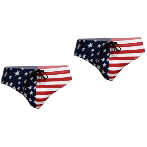 2Pièces Slip Bain Respirant Motif Usa