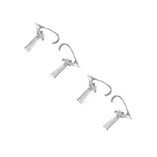2Paires Boucles D'oreilles Argentées À Accessoires Chic