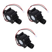 3Pièces Micro Générateur Turbine 12V Portable Noir Plastique