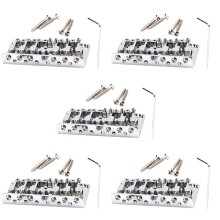 5Ensembles Accessoires Guitare Pont Métal Argent Durable Pour 6 Cordes