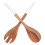 6Pcs Wood Mixing Spoons Brown Long Handle Wooden Kitchen Serving Tools 2