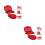 2Pcs Waterproof Memory Storage Case Red Plastic Card Holder 8