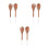 6Pcs Wood Mixing Spoons Brown Long Handle Wooden Kitchen Serving Tools 8
