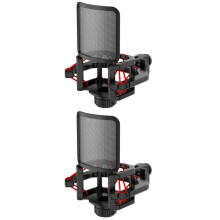 2Pièces Accessoires Microphone Filtre Anti-Bruit Noir Durable Et