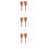 6Pcs Wood Mixing Spoons Brown Long Handle Wooden Kitchen Serving Tools 9