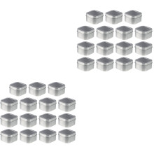 30Pièces Boîtes À Rangement Métal Fenêtre Pour Créations Argent