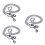 3Pièces Chaînes Acier Argent Pour Lunettes De Soleil Et Correctrices 1