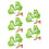 10Pièces Jouets Animaux Grenouille Remontoir Vert Clair Durable En ABS 1