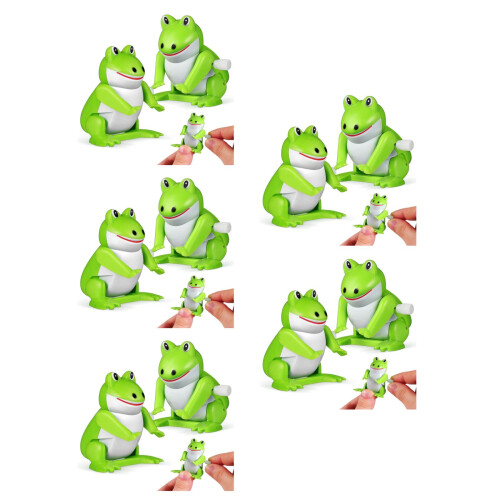 10Pièces Jouets Animaux Grenouille Remontoir Vert Clair Durable En ABS
