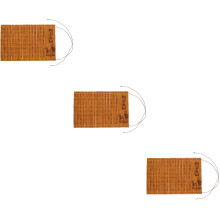 3Pièces Livre Décoratif Bambou Style Rétro Pour