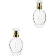 2Pièces Flacons En Verre Transparent Bouchon Élégant