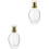 2Pièces Flacons En Verre Transparent Bouchon Élégant 1