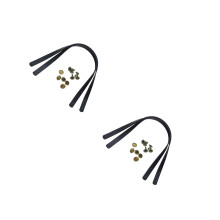 4Pièces Bandoulières Noir Pour Sac Avec Rivets Accessoires Résistants