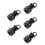 5Ensembles Attaches Pédales Aluminium Noir Pour Pliant 1