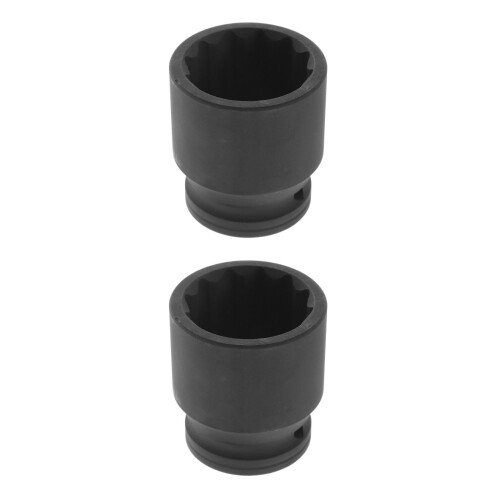 2Pièces Douille Impact Profonde Noir Clé Pour Écrou Roue Lock