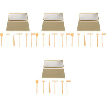 4Ensembles Kit Râteaux Décoratifs Jaunes Pour Jardin Zen Relaxation