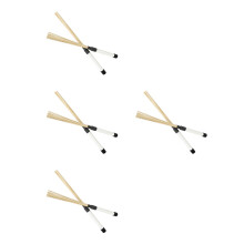 4Paires Balais De Batterie Bois Pour Percussion Accessoires
