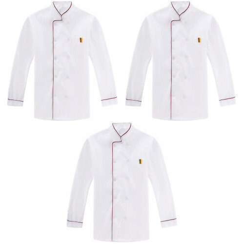 3St Witte Chefjas Casual Koksjas Catering