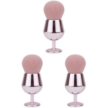 3Pièces Pinceaux Blush Fond De Poudre Rose Femmes Doux