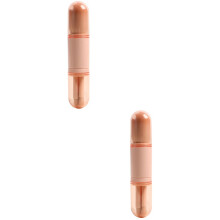 2Pièces Pinceaux Cosmétiques Rose Portable Plastique Durable