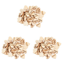 150Pièces Cœurs En Bois Khaki Mr & Mrs Déco Mariage DIY