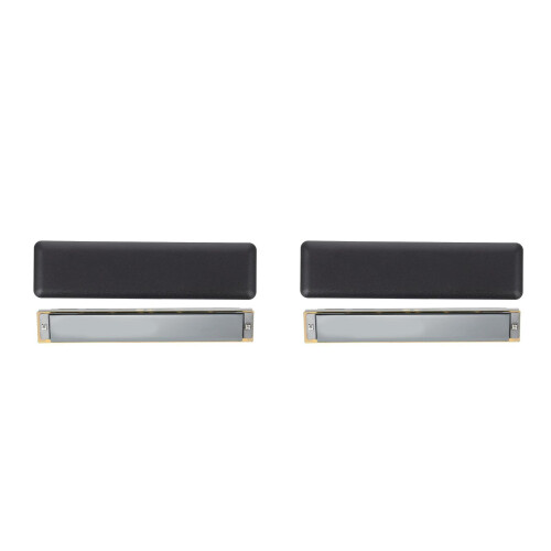 2St Beginners Mondharmonica Zwart Metaal Compact Voor Kinderen