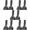 10Pcs Ergonomic Black Mop Rod Clip Replacement Clamp for Mop Handle 10