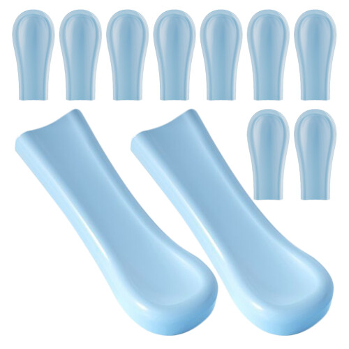 90Pcs Silicone Ear Spoon Covers Sky-Blue Reusable Ear Wax Removal Tool 1