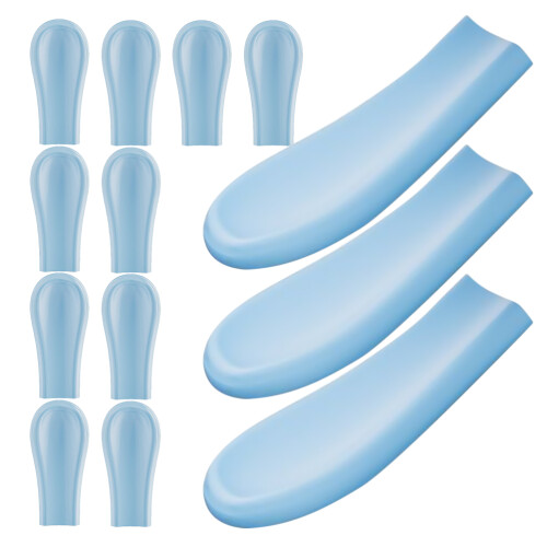 90Pcs Silicone Ear Spoon Covers Sky-Blue Reusable Ear Wax Removal Tool 2