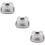 3Pièces Assiettes Acier Inoxydable Argentées Enfant 1