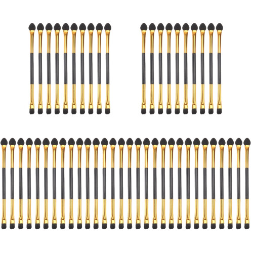 100St Professionele Dubbelzijdige Oogschaduwkwast Gouden Makeup Tool