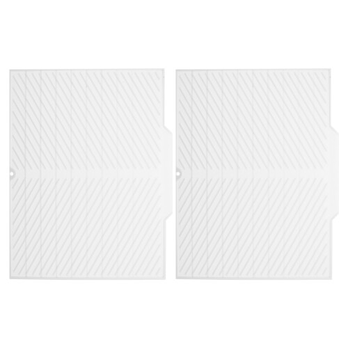 8Pcs Silicone Drying Mat White Heatproof Foldable Kitchen Dish Pad 1