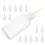 30Pcs White Plastic Precision Applicator Bottles for Pottery Glaze Art 2