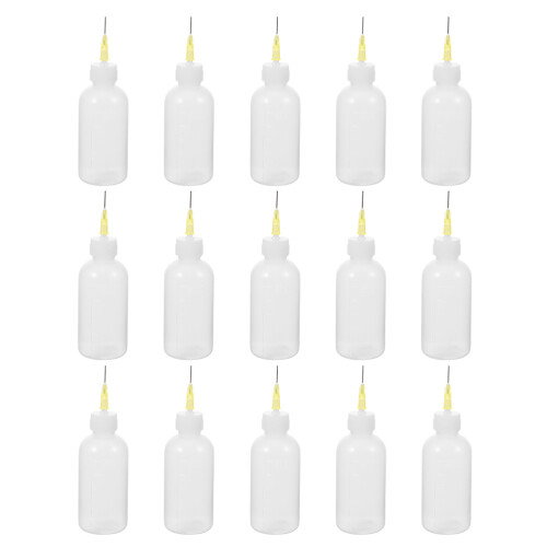 30Pcs White Plastic Precision Applicator Bottles for Pottery Glaze Art 2