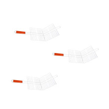 3St Draagbare Barbecue Net Clip Inklapbaar Stevig Voor Outdoor Gebruik