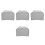 4Pcs Polyester Cotton Toaster Covers for Small Kitchen Appliances Grey 9