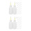 30Pcs White Plastic Precision Applicator Bottles for Pottery Glaze Art 5