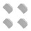 4Pcs Polyester Cotton Toaster Covers for Small Kitchen Appliances Grey 10