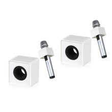 4Pièces Station Logo Microphone ABS Pour Interview