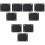 9Pcs PU Bag Handle Protectors Black Soft Portable Covers 9