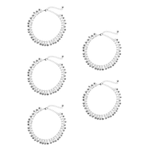 5Pièces Bracelet Argent Et Pompons