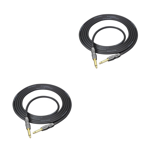 2Pièces Câble Connecteur Guitare Électrique Noir Usage Scène Pro