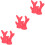 6Pièces Déco Casque Bois Cerf Rouge Design Charmant Réutilisable 1