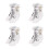 4Paires Mini Bottines Élégantes Blanches Pour , Jouet Mode Fille 1