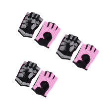 3Paires Exercices Rose Respirants Demi-Doigt Antidérapants Gym